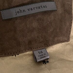 John Varvatos Dark Brown Suede Outerwear